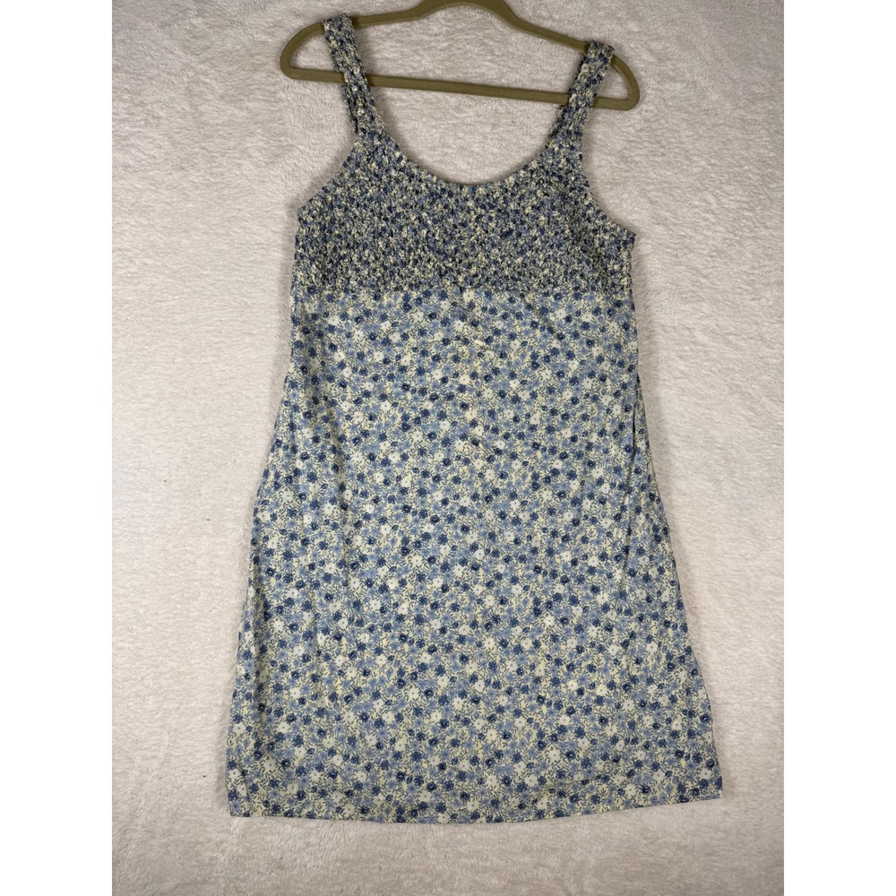 Giorgio Fiorlini Floral Sundress Womens L Blue Smocked NWT Y2K 90"s coquette